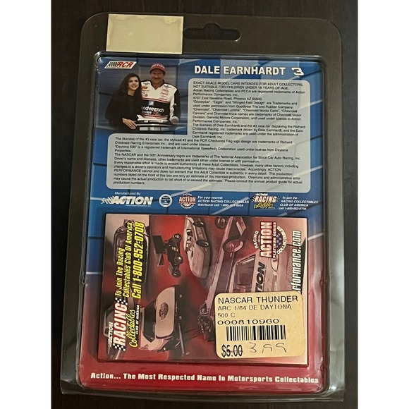 Dale Earnhardt 3 Goodwrench Daytona 500 1998 Monte Carlo Action Racing 1/64 - Picture 4 of 4